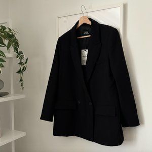 ZARA - Double breasted blazer - Black